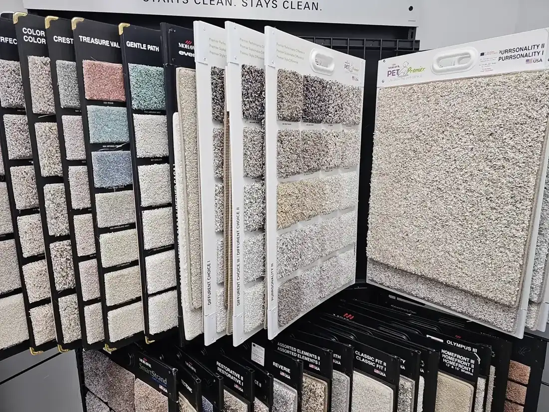 Area Rugs display 2 — Kelowna Flooring Superstore showroom